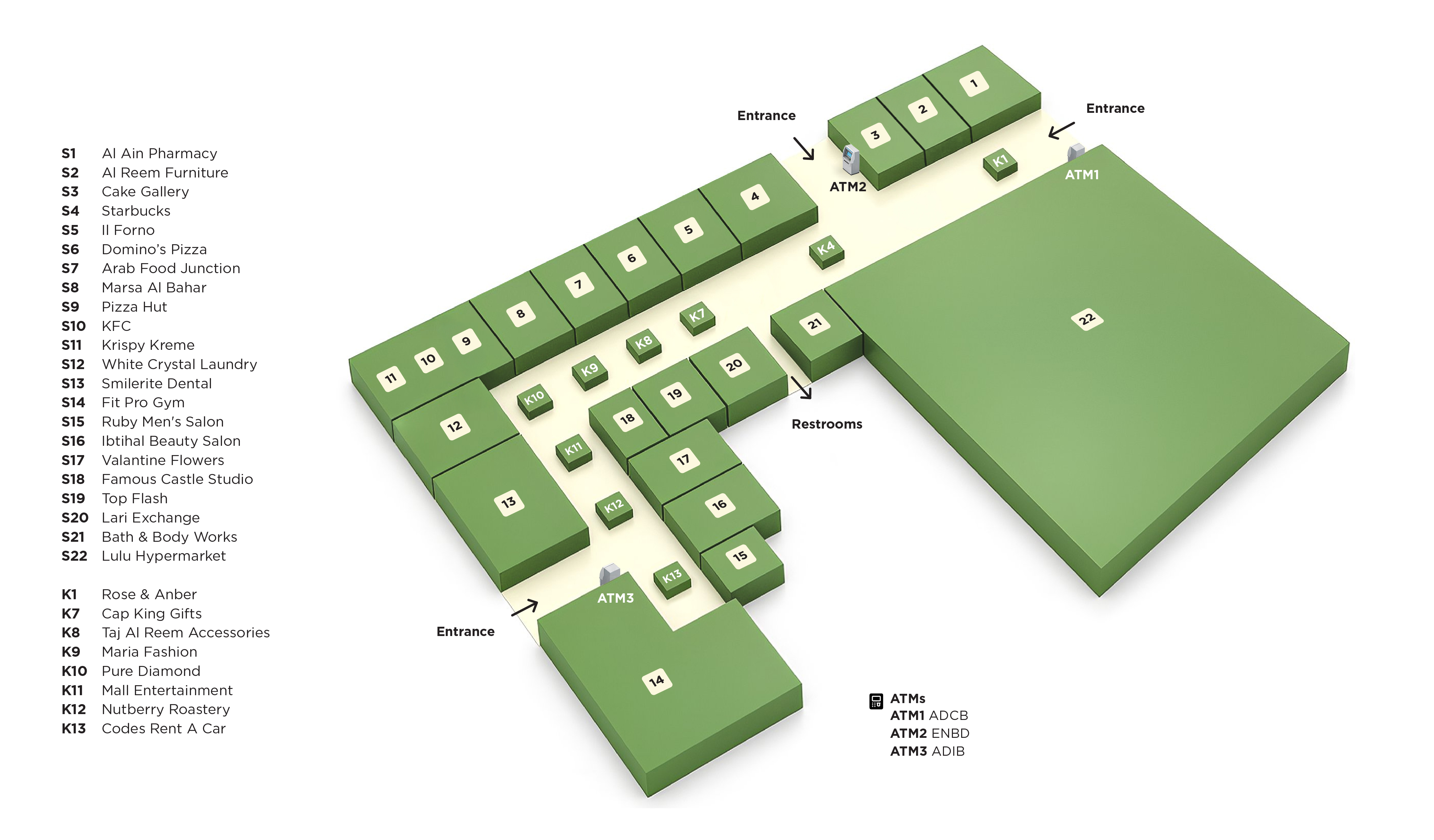 The Courtyard Mall Map